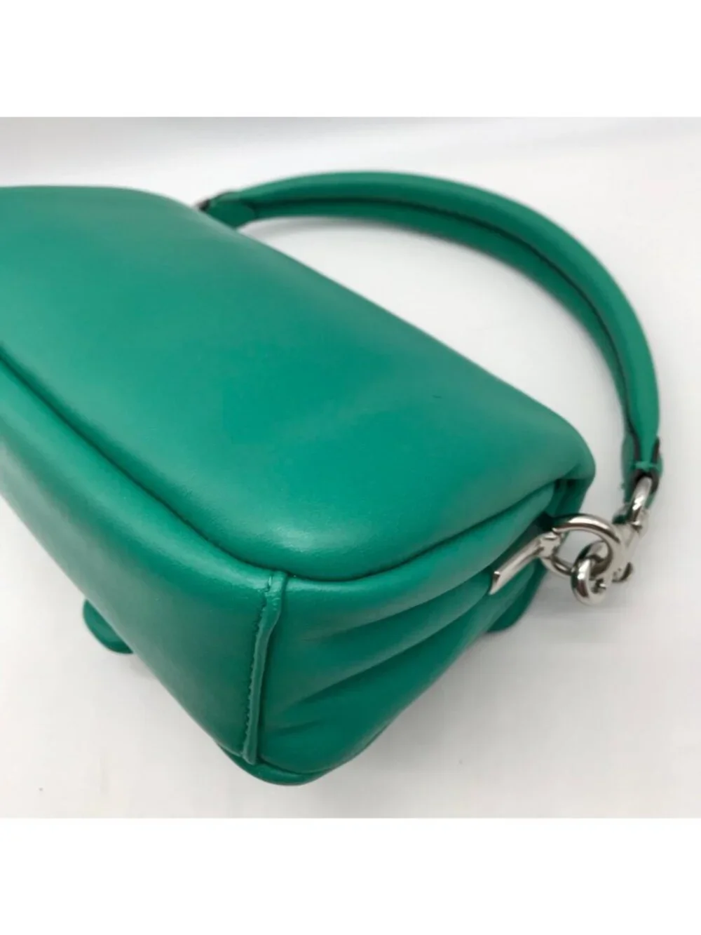 Coach Teal Leather Tabby 18 Pillow Shoulder Bag C3880